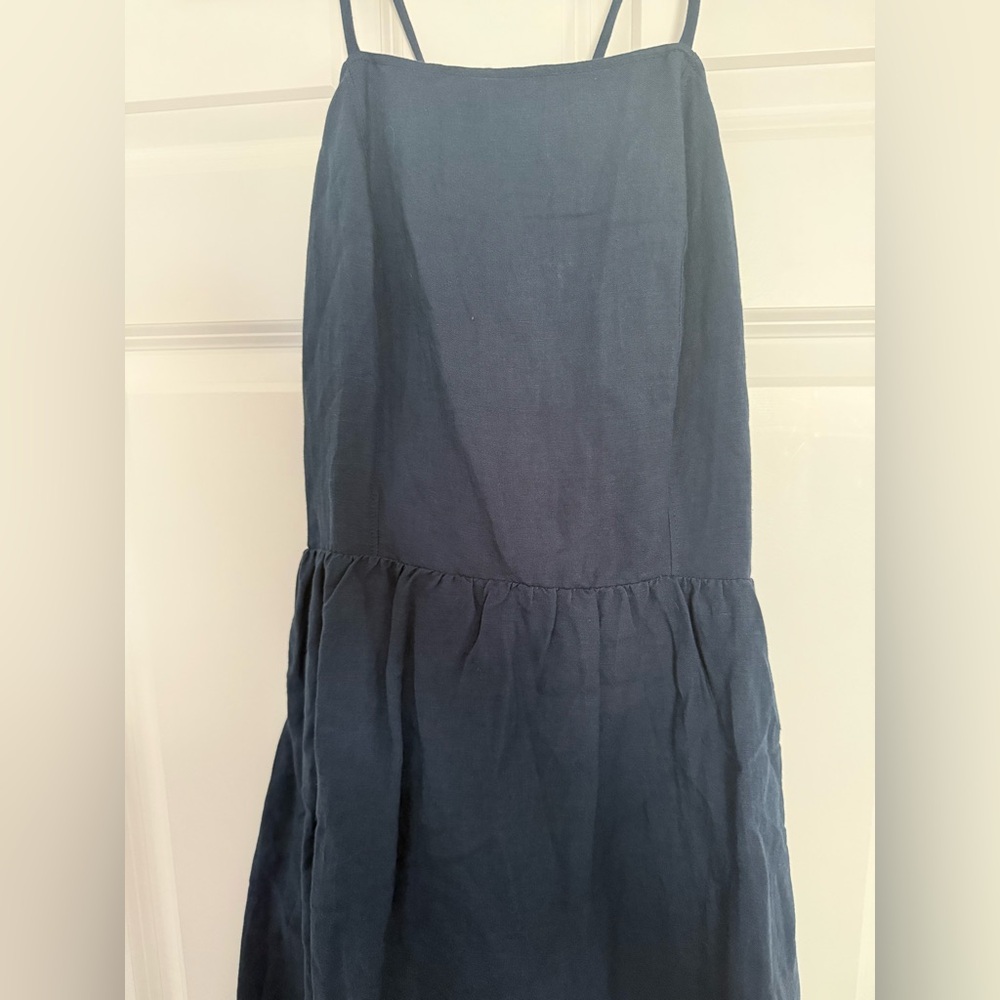 Abercrombie & Fitch Linen-Blend Midi Dress - Picture 2 of 9